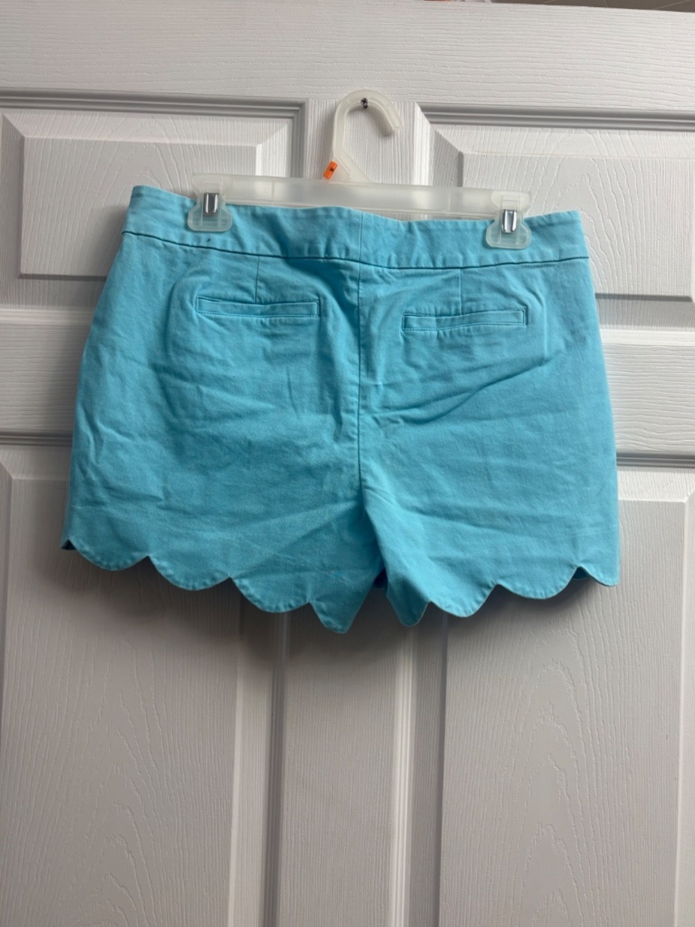 Crown & Ivy Women's Bright Blue Scalloped Edge Shorts - Picture 5 of 6